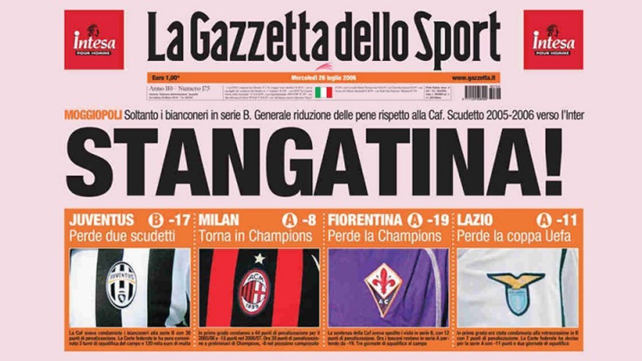 Calciopoli - vụ bê bối lớn nhất trong lịch sử bóng đá Ý, đã làm cho Serie A bị giảm uy tín nghiêm trọng